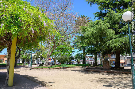Plaza de Tala. Sombra de glicina - Departamento de Canelones - URUGUAY. Foto No. 70393