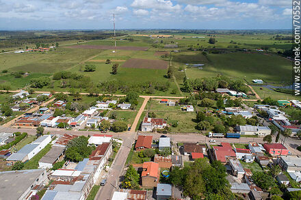 Aerial view of the town and countryside - Department of Canelones - URUGUAY. Photo #70552