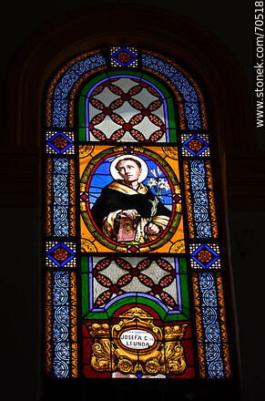 Stained glass of the church - Department of Canelones - URUGUAY. Photo #70518