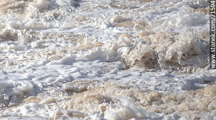 Sea foam near the shore - Department of Maldonado - URUGUAY. Photo #71503