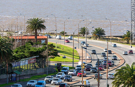 Aerial view of Rambla Armenia to the East - Department of Montevideo - URUGUAY. Photo #71759