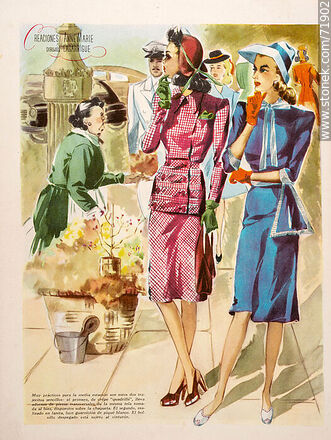 Moda femenina a mediados del siglo XX -  - IMÁGENES VARIAS. Foto No. 71902