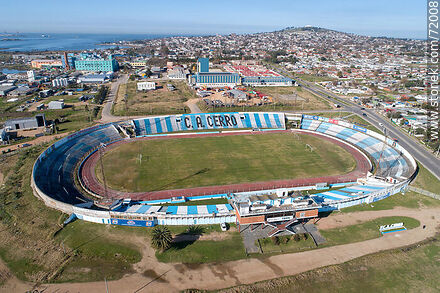 Aerial view of the Luis Tróccoli stadium of Club Atlético Cerro. - Department of Montevideo - URUGUAY. Photo #72008