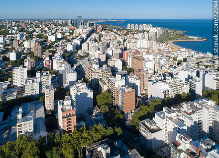 Vista aérea desde la calle Pereira y 26 de Marzo hacia Buceo - Departamento de Montevideo - URUGUAY. Foto No. 72094