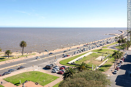 Aerial view of the Rep. Argentina promenade - Department of Montevideo - URUGUAY. Photo #72074