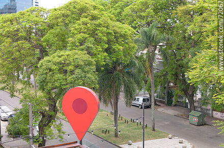 3D Google Pin - Department of Montevideo - URUGUAY. Photo #72067