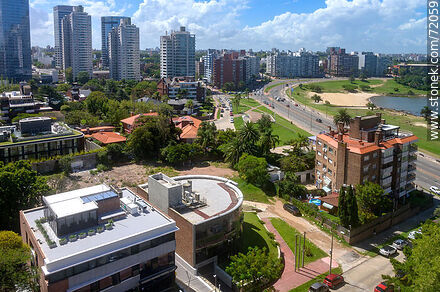 Aerial view of buildings in the neighborhood. Nautical Towers, Caelus - Department of Montevideo - URUGUAY. Photo #72059