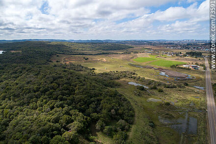 Vista aérea del parque Gran Bretaña - Departamento de Rivera - URUGUAY. Foto No. 73591