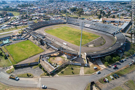 Aerial view of the Atilio Paiva Olivera stadium - Department of Rivera - URUGUAY. Photo #73610
