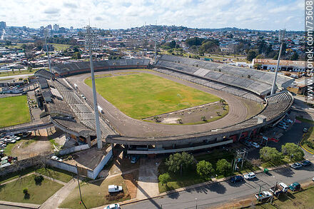 Aerial view of the Atilio Paiva Olivera stadium - Department of Rivera - URUGUAY. Photo #73608