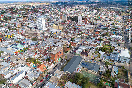 Aerial view of Uruguay and Rivera streets - Department of Rivera - URUGUAY. Photo #73625