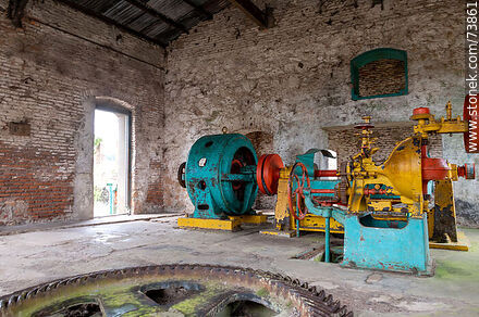 Part of the hydraulic power transmission and generation machinery. - Department of Rivera - URUGUAY. Photo #73861