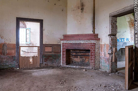 Fireplace in one of the plant manager's rooms - Department of Rivera - URUGUAY. Photo #73790