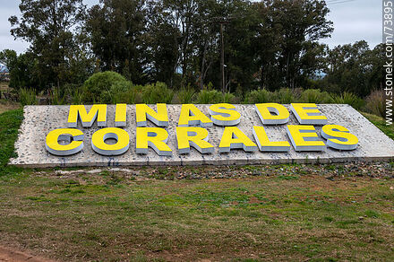 Sign of Minas de Corrales - Department of Rivera - URUGUAY. Photo #73895