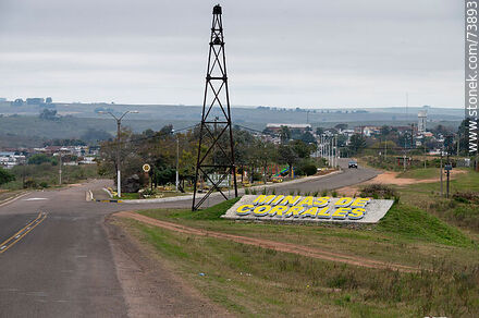 Sign of Minas de Corrales - Department of Rivera - URUGUAY. Photo #73893