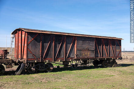 Vergara railroad station. Old freight wagon - Department of Treinta y Tres - URUGUAY. Photo #74801
