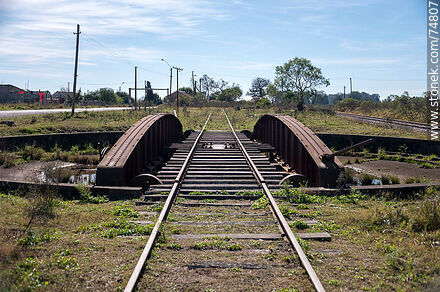 Estación de ferrocarril de Vergara. Plataforma giratoria para locomotoras - Departamento de Treinta y Tres - URUGUAY. Foto No. 74807