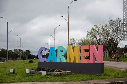 Letrero de Carmen - Departamento de Durazno - URUGUAY. Foto No. 75350