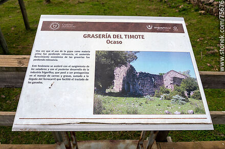 La Grasería del Timote on the Jesuit Route (Route 6). Informative panel - Department of Florida - URUGUAY. Photo #75676
