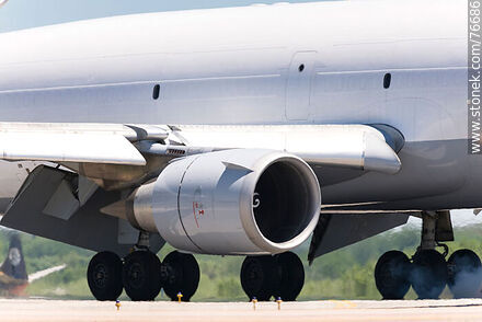 Lufthansa Cargo MD-11 Freighter aircraft landing - Department of Canelones - URUGUAY. Photo #76686