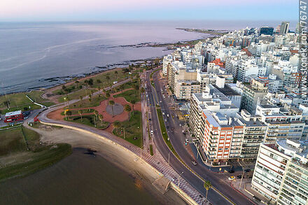 Aerial view of Trouville at dawn - Department of Montevideo - URUGUAY. Photo #76747
