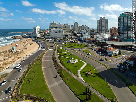Aerial view of the accesses to the Peninsula - Punta del Este and its near resorts - URUGUAY. Photo #76989