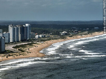 Aerial view of Playa Brava, the promenade and the adjacent towers. - Punta del Este and its near resorts - URUGUAY. Photo #76955