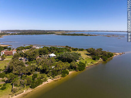 Aerial view of the José Ignacio lagoon - Punta del Este and its near resorts - URUGUAY. Photo #77035