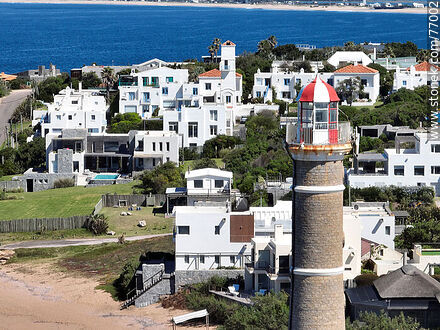 Aerial view of the lighthouse - Punta del Este and its near resorts - URUGUAY. Photo #77002