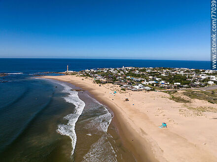 Aerial view of the beach of José Ignacio - Punta del Este and its near resorts - URUGUAY. Photo #77039