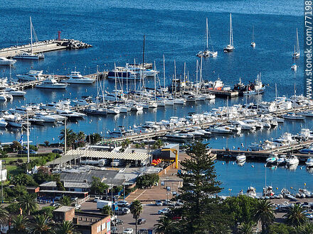 Aerial view of the port marinas - Punta del Este and its near resorts - URUGUAY. Photo #77198