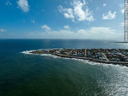 Aerial view of the southern tip of the Peninsula - Punta del Este and its near resorts - URUGUAY. Photo #77184