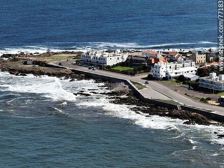 Aerial view of the southern tip of the Peninsula - Punta del Este and its near resorts - URUGUAY. Photo #77183