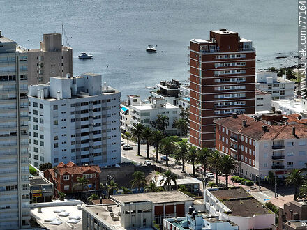 Aerial view of 25th Street - Punta del Este and its near resorts - URUGUAY. Photo #77164