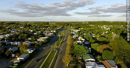 Aerial view of Cardona Boulevard - Florencio Sánchez - Soriano - URUGUAY. Photo #77469