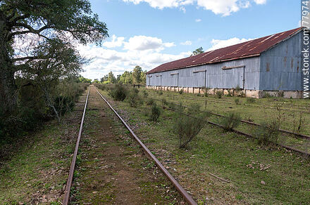 Antigua estación de ferrocarril Julio M. Sanz. Galpón de los vagones de carga - Departamento de Treinta y Tres - URUGUAY. Foto No. 77974
