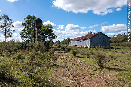 Former Julio M. Sanz Railway Station. Shed of the freight wagons - Department of Treinta y Tres - URUGUAY. Photo #77972