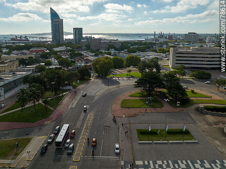Aerial view of Palacio Legislativo - Department of Montevideo - URUGUAY. Photo #78614