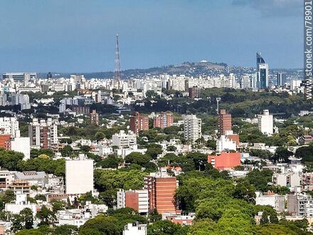 Aerial photo of the city of Montevideo. Telecommunications Tower, Montevideo Hill - Department of Montevideo - URUGUAY. Photo #78901