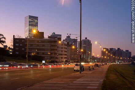 Rambla Armenia al atardecer - Department of Montevideo - URUGUAY. Photo #79103