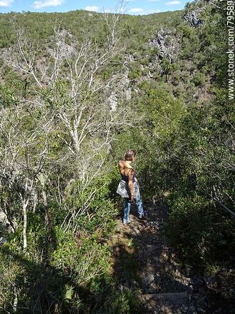 Tourist on the climbing circuit - Department of Treinta y Tres - URUGUAY. Photo #79589