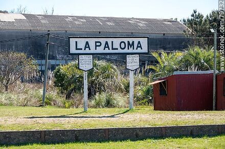 Sign at the old La Paloma train station - Department of Rocha - URUGUAY. Photo #79732