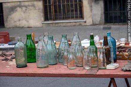 Old glass bottles - Department of Montevideo - URUGUAY. Photo #79919