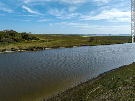 Vista aérea del arroyo Valizas - Departamento de Rocha - URUGUAY. Foto No. 79968