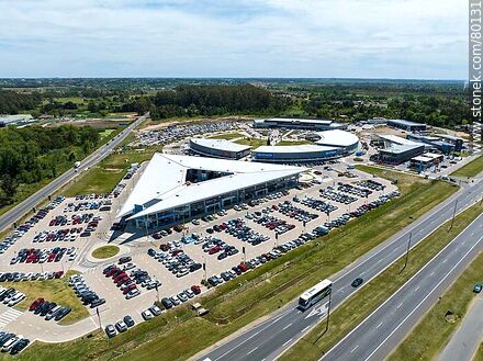 Aerial view of Car One shopping center, Interbalnearia route and Camino de los Horneros - Department of Maldonado - URUGUAY. Photo #80131