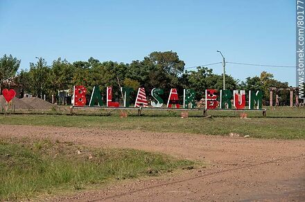 Letrero de Baltasar Brum - Departamento de Artigas - URUGUAY. Foto No. 80177
