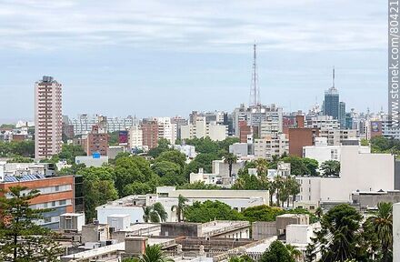 Channel 4 antenna, Congreso tower and Channel 10 antenna - Department of Montevideo - URUGUAY. Photo #80421