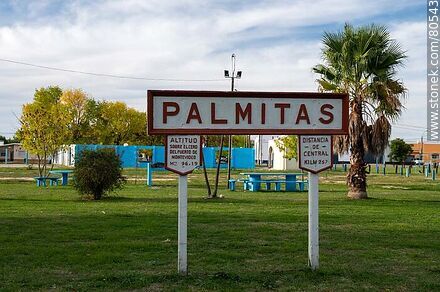 Estación de ferrocarril de Palmitas - Departamento de Soriano - URUGUAY. Foto No. 80543