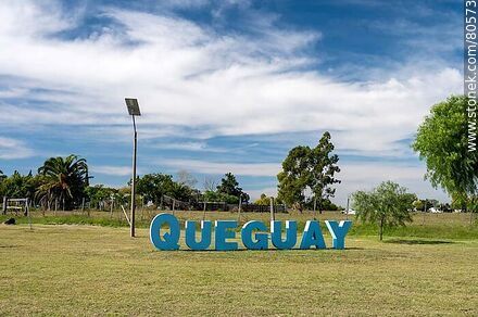 Cartel de Queguay - Departamento de Paysandú - URUGUAY. Foto No. 80573
