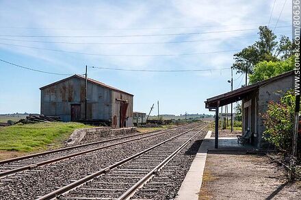 Estación de trenes Queguay - Departamento de Paysandú - URUGUAY. Foto No. 80636